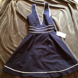 Lauren James Morgan Navy Blue Dress
